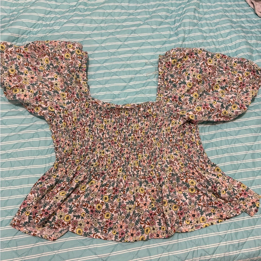 EUC Ana Floral Crop Top Xl no flaws - Picture 8 of 8